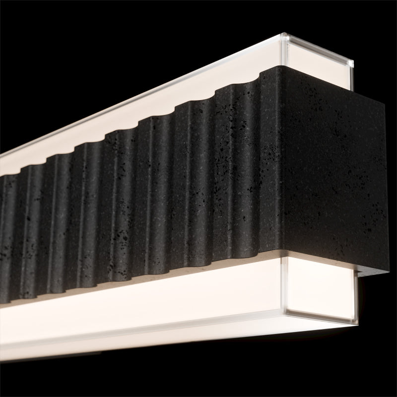 Modern Forms WS270627 Magnate 2-lt 27" LED Vanity Light, 4CCT Selectable-Basalt Stone/Black