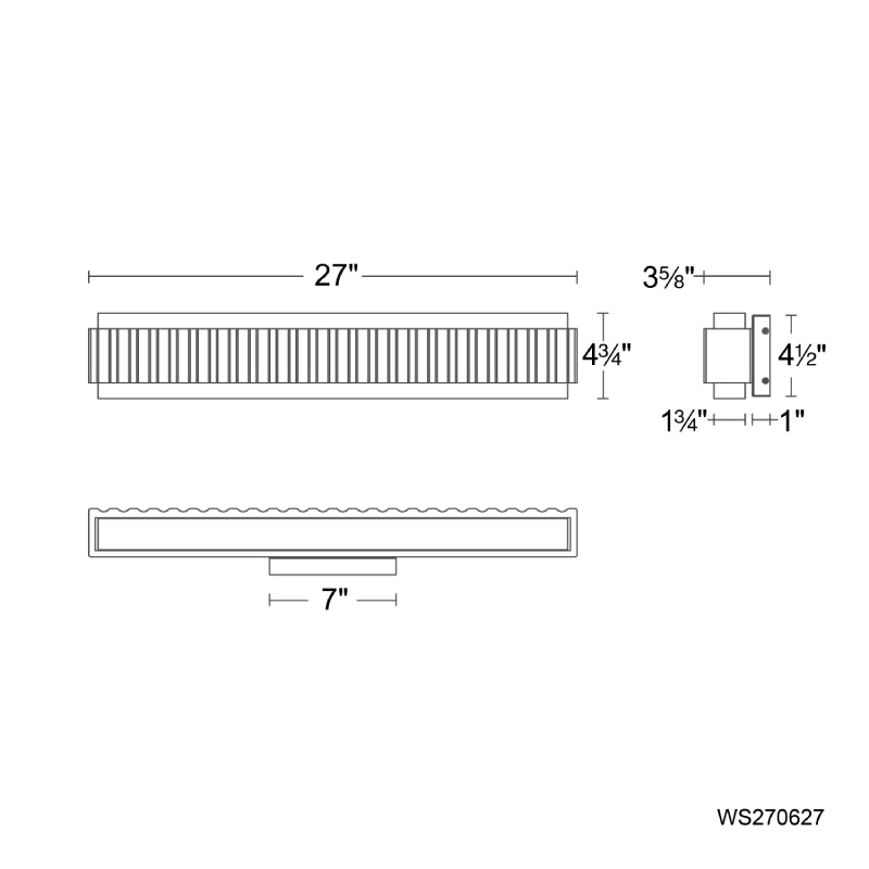 Modern Forms WS270627 Magnate 2-lt 27" LED Vanity Light, 4CCT Selectable