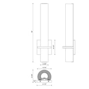 Kuzco WS83218 Bhutan 5" LED Wall Sconce
