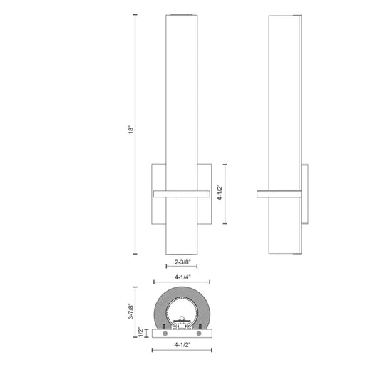 Kuzco WS83218 Bhutan 5" LED Wall Sconce