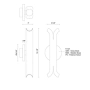 Kuzco WS89714 Husk 1-lt 14" LED Wall Sconce