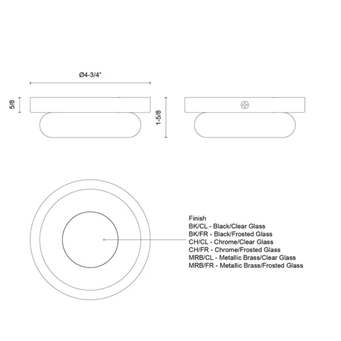 Kuzco WS97204 Stephord 1-lt 4" LED Wall Sconce
