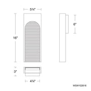dweLED WSW102616 Orlene 1-lt 16" Tall LED Outdoor Wall Sconce