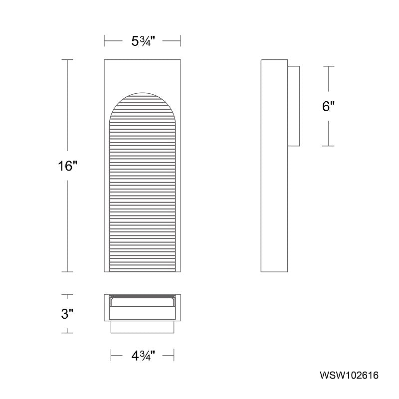 dweLED WSW102616 Orlene 1-lt 16" Tall LED Outdoor Wall Sconce