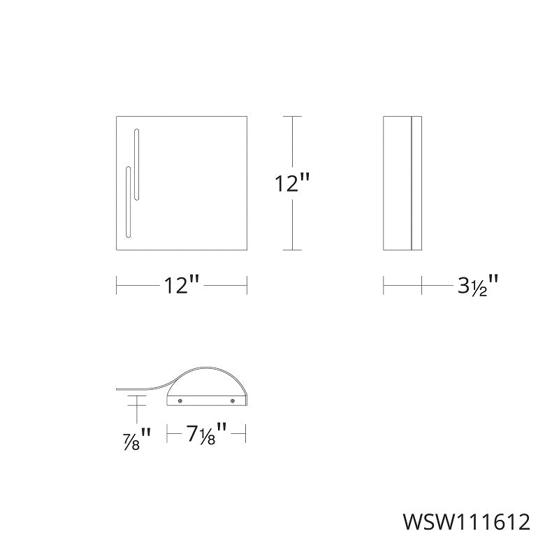 dweLED WSW111612 Swivet 2-lt 12" LED Outdoor Wall Sconce, 4CCT