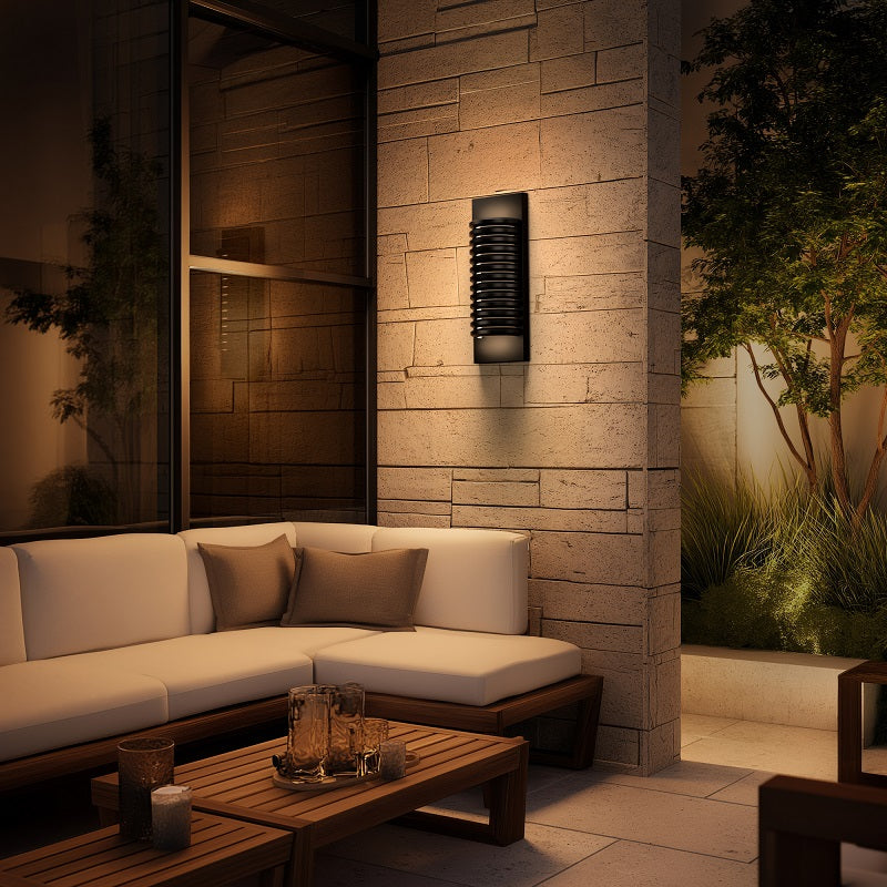 dweLED WSW112616 Loome 1-lt 16" Tall LED Outdoor Wall Sconce, 4CCT
