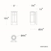 dweLED WSW120610 Offshore 1-lt 11" Tall LED Outdoor Wall Sconce, 4CCT