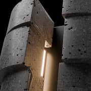 Modern Forms WSW210616 Formation 2-lt 16" Tall LED Outdoor Wall Sconce, 4CCT Selectable-Basalt Stone/Black