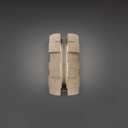 Modern Forms WSW210616 Formation 2-lt 16" Tall LED Outdoor Wall Sconce, 4CCT Selectable-Beige Travertine/Black