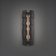 Modern Forms WSW210624 Formation 2-lt 24" Tall LED Outdoor Wall Sconce, 4CCT Selectable-Basalt Stone/Black