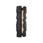 Modern Forms WSW210624 Formation 2-lt 24" Tall LED Outdoor Wall Sconce, 4CCT Selectable-Basalt Stone/Black