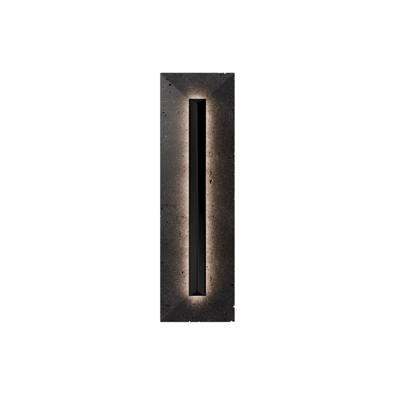 Modern Forms WSW218620 Bell Tower 1-lt 20" Tall LED Outdoor Wall Sconce, 4CCT Selectable-Basalt Stone/Black