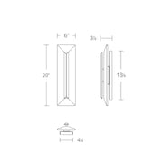 Modern Forms WSW218620 Bell Tower 1-lt 20" Tall LED Outdoor Wall Sconce, 4CCT Selectable