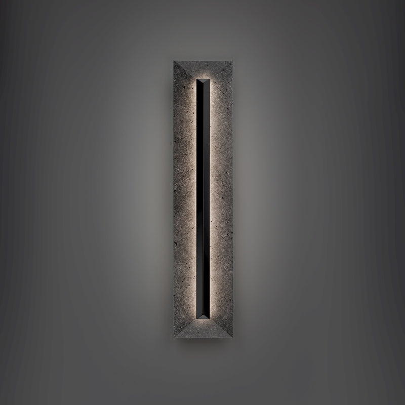 Modern Forms WSW218628 Bell Tower 1-lt 28" Tall LED Outdoor Wall Sconce, 4CCT Selectable-Basalt Stone/Black