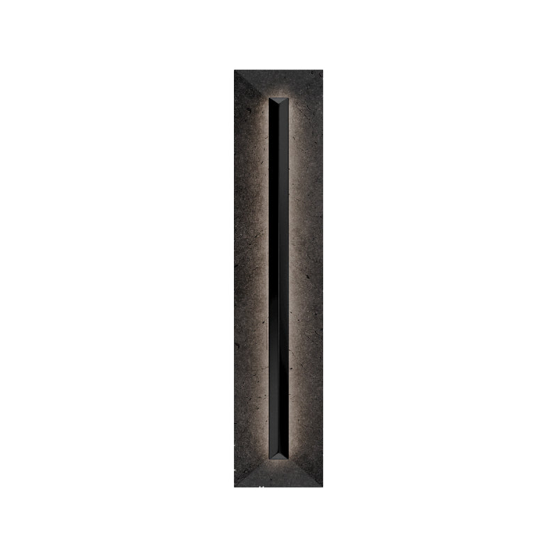 Modern Forms WSW218628 Bell Tower 1-lt 28" Tall LED Outdoor Wall Sconce, 4CCT Selectable-Basalt Stone/Black