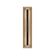 Modern Forms WSW218628 Bell Tower 1-lt 28" Tall LED Outdoor Wall Sconce, 4CCT Selectable-Beige Travertine/Black