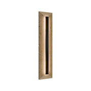 Modern Forms WSW218628 Bell Tower 1-lt 28" Tall LED Outdoor Wall Sconce, 4CCT Selectable-Beige Travertine/Black
