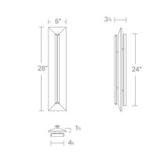Modern Forms WSW218628 Bell Tower 1-lt 28" Tall LED Outdoor Wall Sconce, 4CCT Selectable
