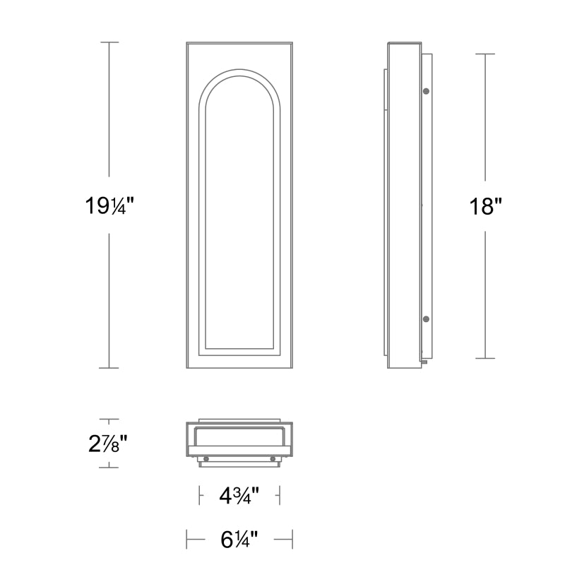 Modern Forms WSW246619 Cadey 1-lt 19" Tall LED Outdoor Wall Sconce