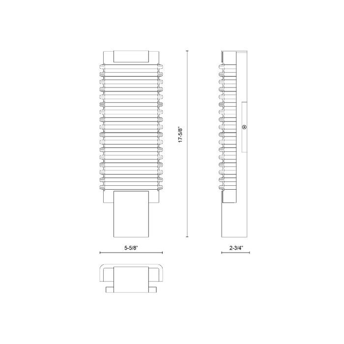 Alora WV374118 Alai 1-lt 18" Tall LED Wall Sconce
