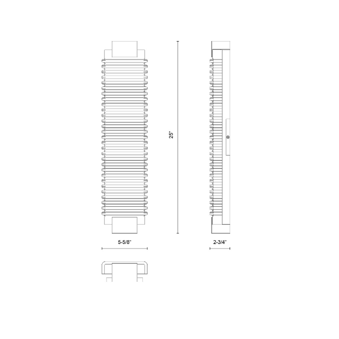 Alora WV374225 Alai 1-lt 25" Tall LED Wall Sconce