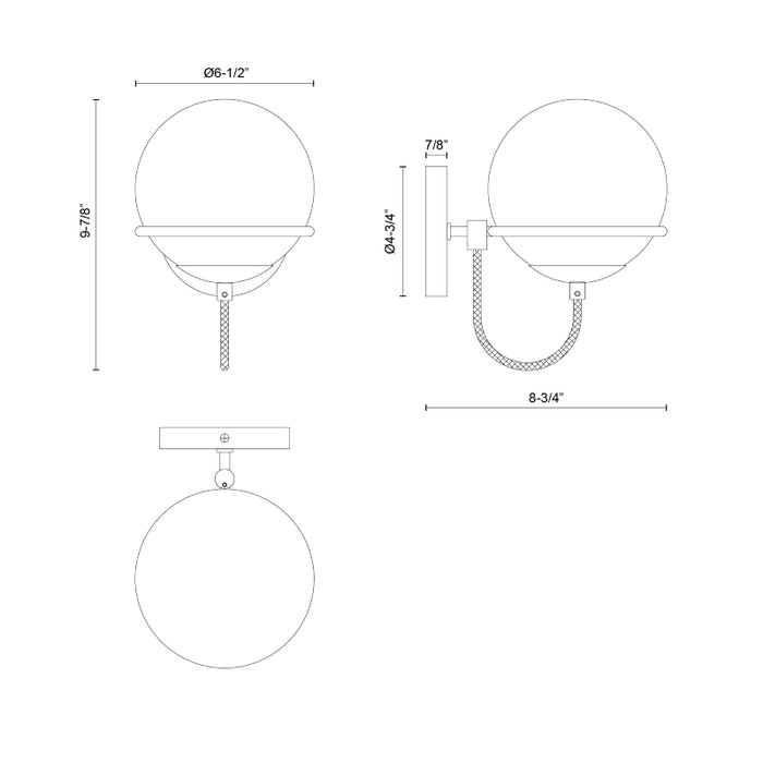 Alora Mood WV458107 Alba 1-lt 10" Tall Wall Sconce
