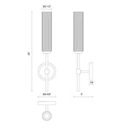 Alora Mood WV491120 Colby 1-lt 20" Tall LED Vanity Light