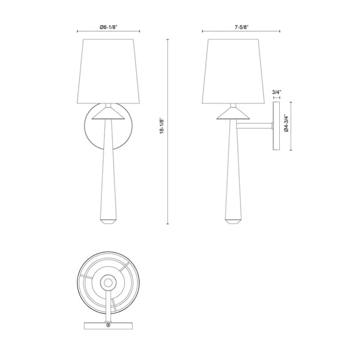 Alora Mood WV497106 Bridgette 1-lt 18" Tall Vanity Light