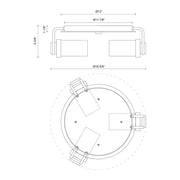 Alora FM355317 Wynwood 3-lt 17" Flush Mount