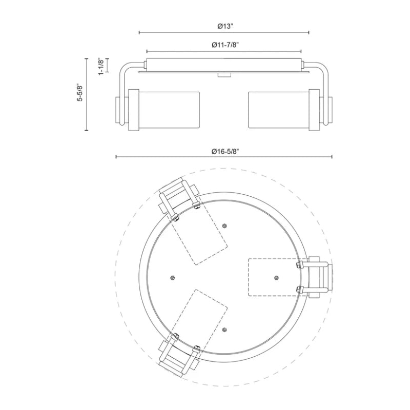 Alora FM355317 Wynwood 3-lt 17" Flush Mount