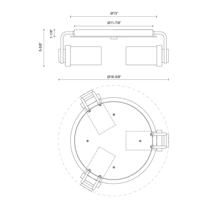Alora FM355317 Wynwood 3-lt 17" Flush Mount
