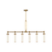 Alora LP355652 Wynwood 6-lt 52" Linear Pendant - Vintage Brass
