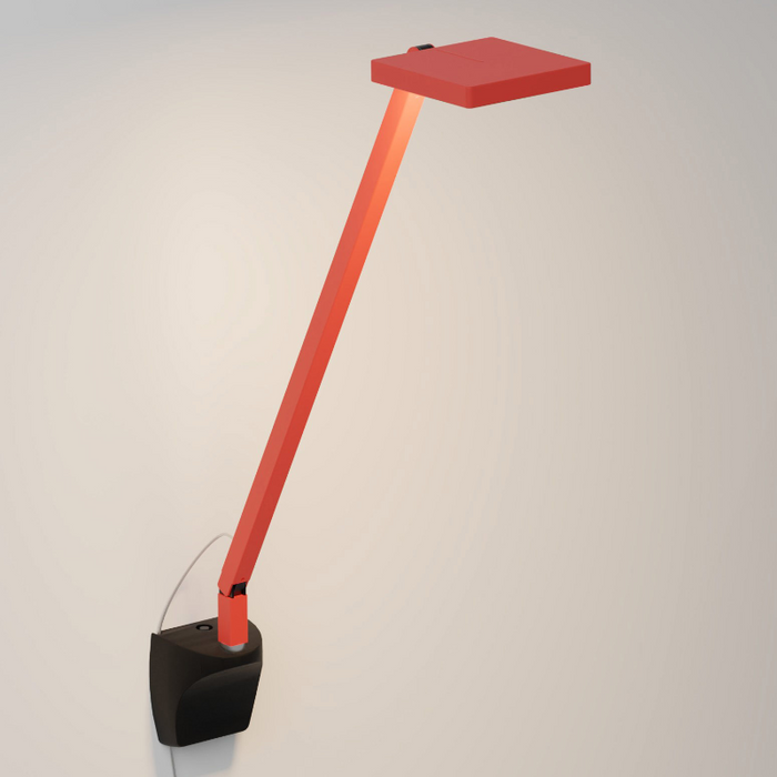 Koncept FCD-1 Focaccia Solo LED Desk Lamp, Wall Mount - Matte Fire Red/Wall Mount