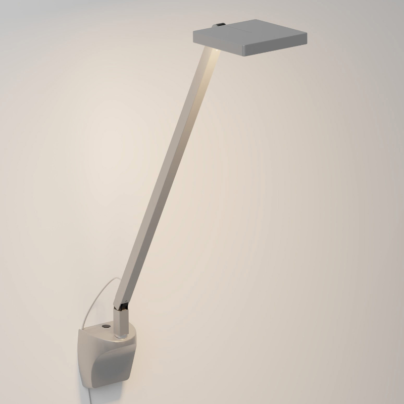 Koncept FCD-1 Focaccia Solo LED Desk Lamp, Wall Mount - Silver/WallMount