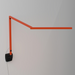 Koncept ZBD3100 Z-Bar Mini Gen 4 LED Desk Lamp, Wall Mount - Matte Orange/Wall Mount