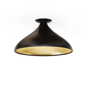 Pablo Designs Swell Wide 16" LED Flush Mount-Black/Brass