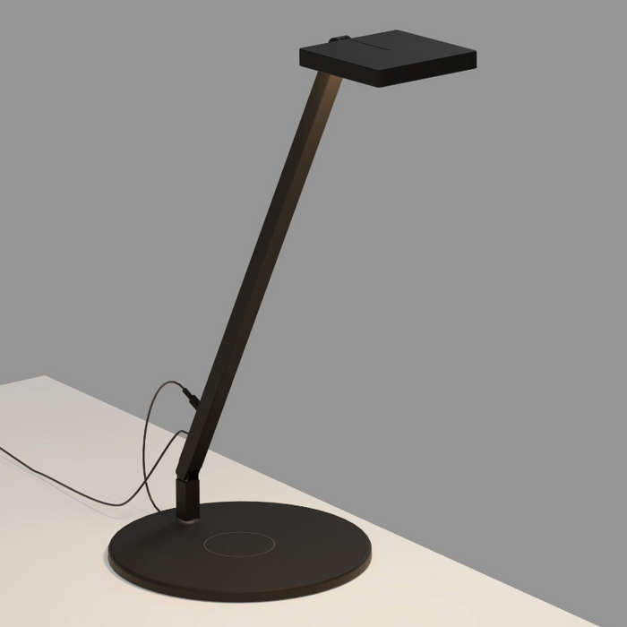 Koncept FCD-1 Focaccia Solo LED Desk Lamp - Matte Black/Wireless Charging Base