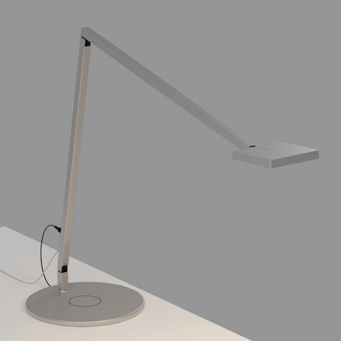 Koncept FCD-2 Focaccia LED Desk Lamp - Silver/Wireless Charging Base