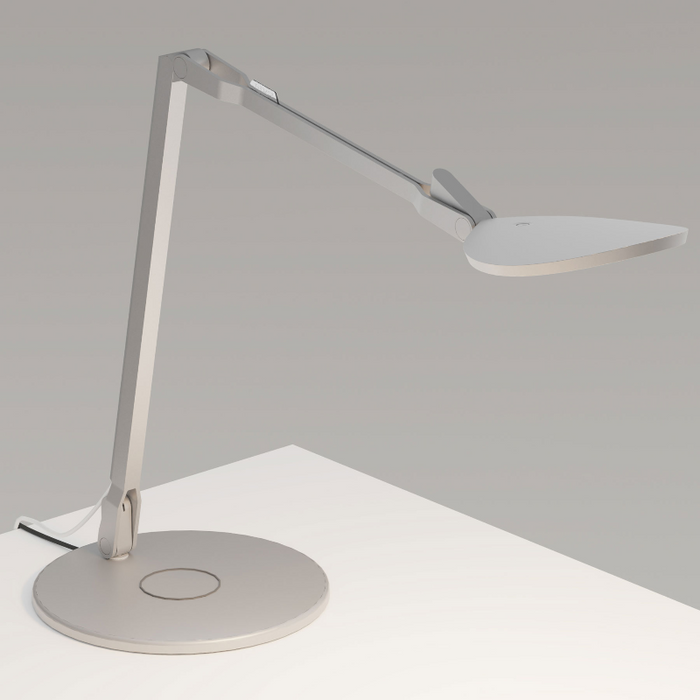 Koncept SPY-RCH Splitty Reach LED Desk Lamp - Silver/Wireless Charging Base