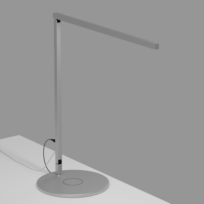 Koncept ZBD1000 Z-Bar Solo Pro Gen 4 LED Desk Lamp - Silver/Wireless Charging Base
