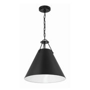 Crystorama XAV-B8301 Xavier 1-lt 12" Pendant - Matte Black