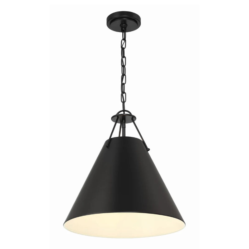 Crystorama XAV-B8305 Xavier 3-lt 16" Pendant - Matte Black