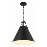 Crystorama XAV-B8301 Xavier 1-lt 12" Pendant - Matte Black