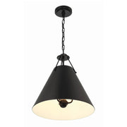 Crystorama XAV-B8301 Xavier 1-lt 12" Pendant - Matte Black