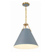 Crystorama XAV-B8305 Xavier 3-lt 16" Pendant - Blue