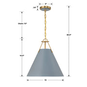 Crystorama XAV-B8305 Xavier 3-lt 16" Pendant
