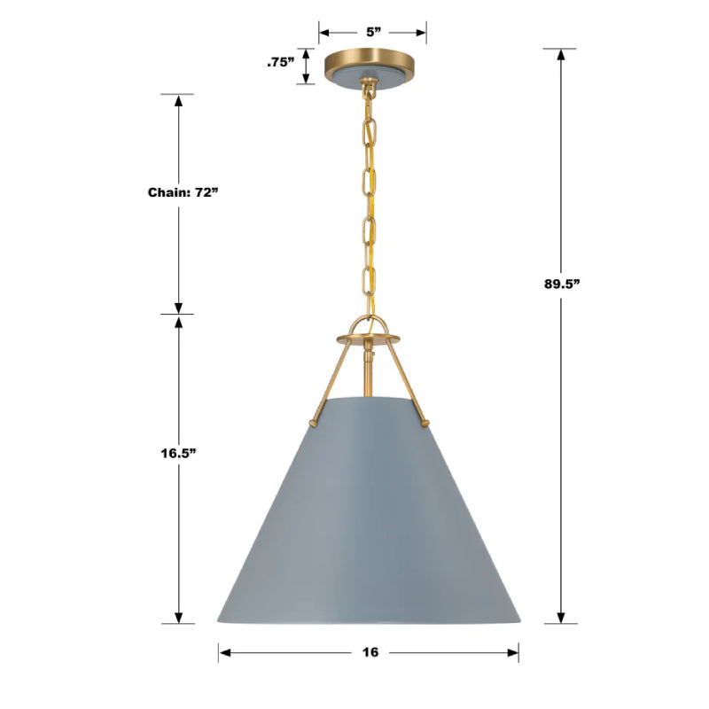 Crystorama XAV-B8301 Xavier 1-lt 12" Pendant