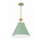 Crystorama XAV-B8305 Xavier 3-lt 16" Pendant - Green