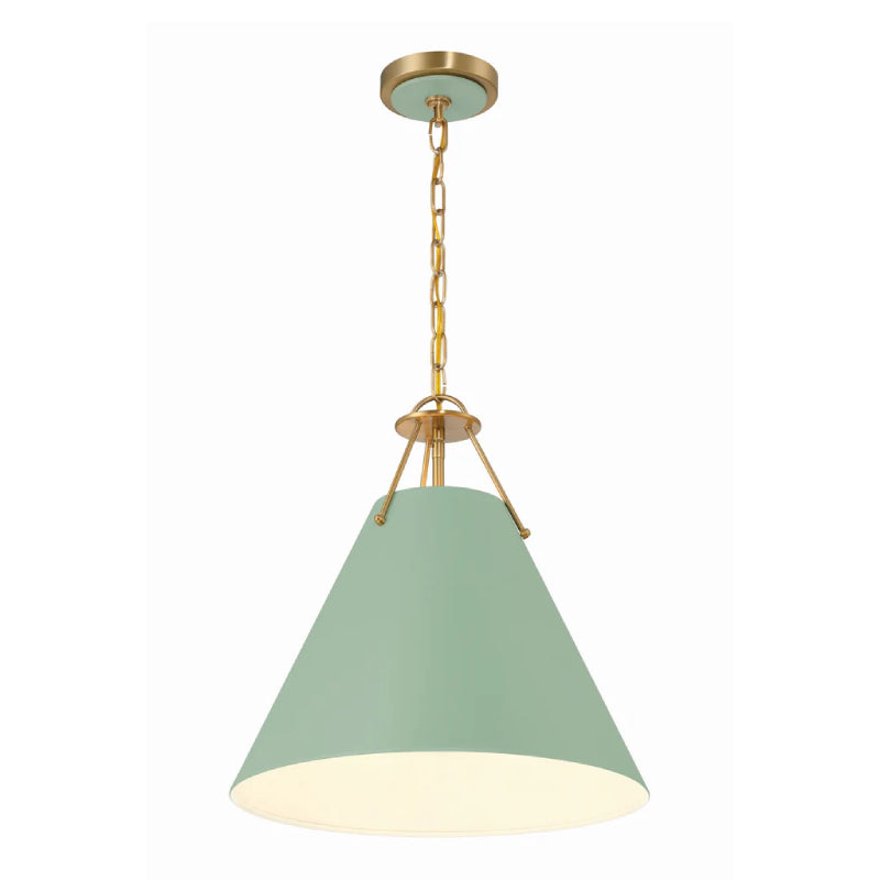 Crystorama XAV-B8301 Xavier 1-lt 12" Pendant - Green
