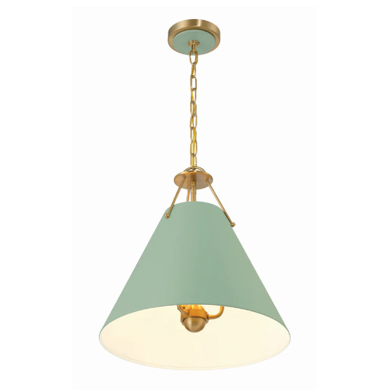 Crystorama XAV-B8301 Xavier 1-lt 12" Pendant - Green
